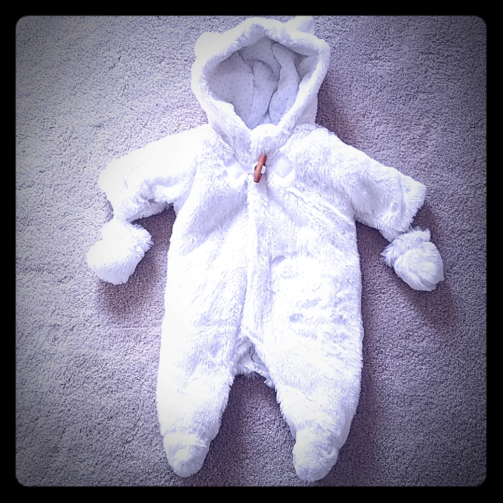 NWT Minoti Baby Faux Fur Winter Bunting Coat